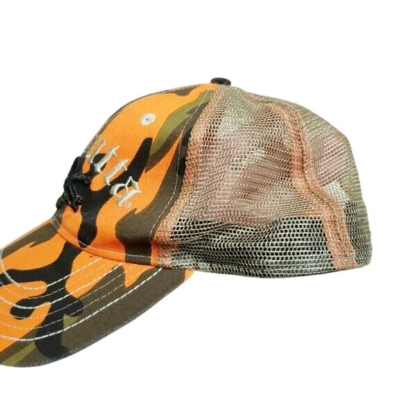 Calcutta Camouflage & Mesh Snapback Hat‎ With Embroidered Skull Logo - Picture 8 of 8